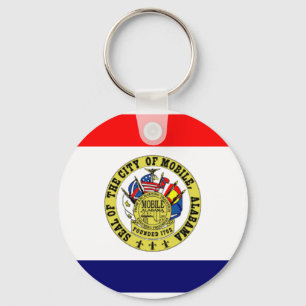 Mobile (Alabama) City flag Keychain
