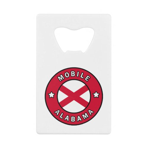 Mobile Alabama Credit Card Bottle Opener