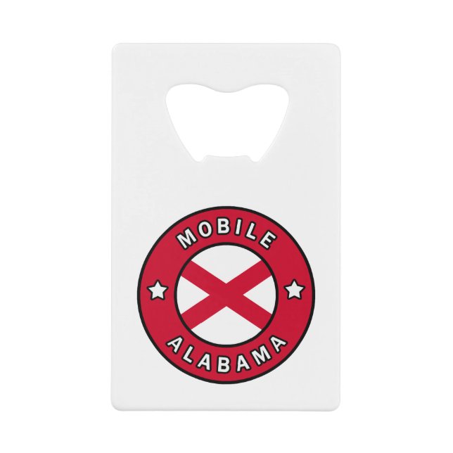 Mobile Alabama Credit Card Bottle Opener (Front)