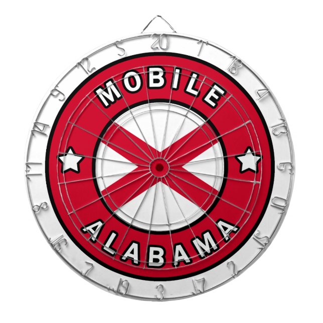 Mobile Alabama Dart Board (Front)