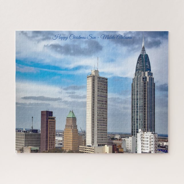 Mobile Alabama Happy Christmas Son Jigsaw Puzzle (Horizontal)