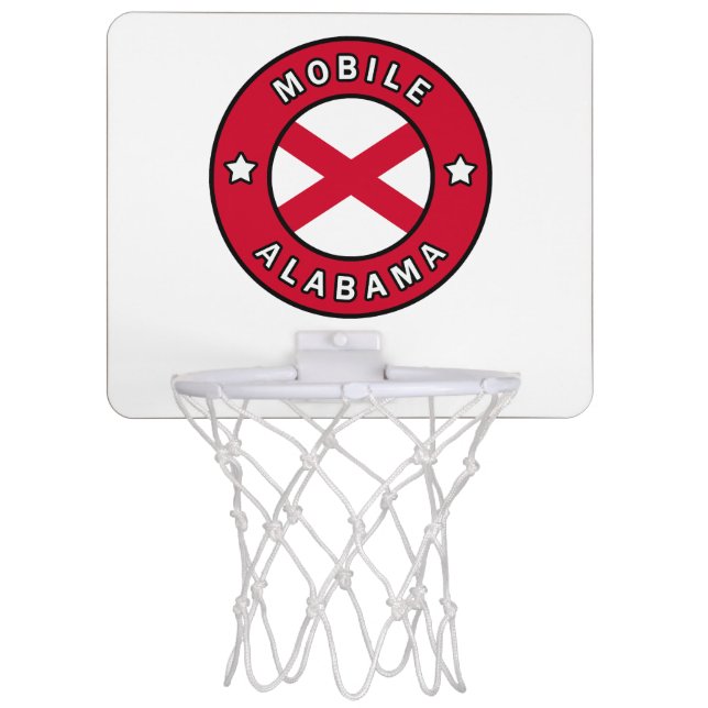 Mobile Alabama Mini Basketball Hoop (Front)
