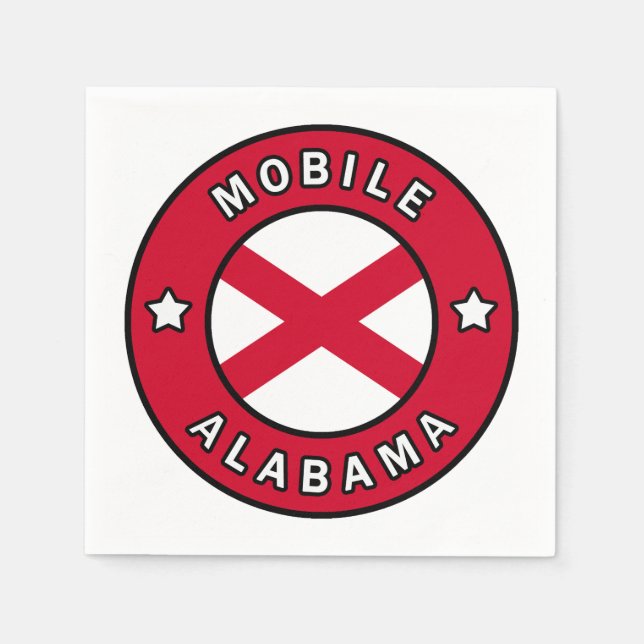 Mobile Alabama Napkins (Front)