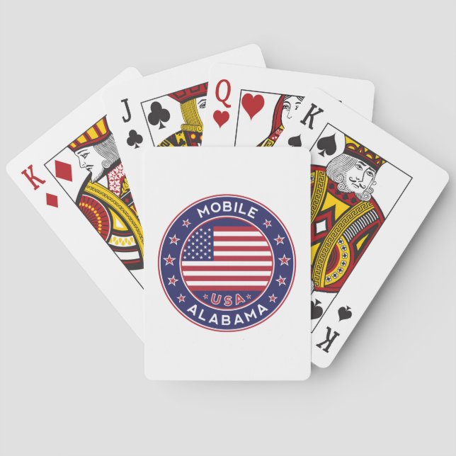 Mobile, Alabama Poker Cards (Back)