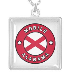 Mobile Alabama Silver Plated Necklace