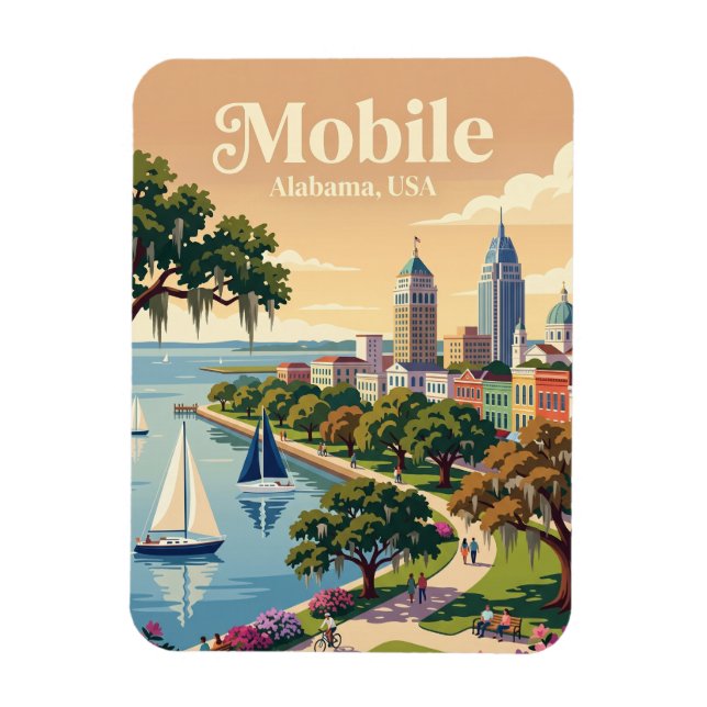 Mobile, Alabama USA Magnet (Vertical)