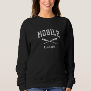 Mobile Alabama Vintage Nautical Paddles Sports Oar Sweatshirt