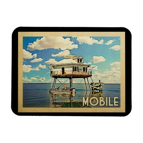 Mobile Alabama Vintage Travel Magnet
