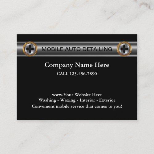Mobile Auto Detailing Business Cards