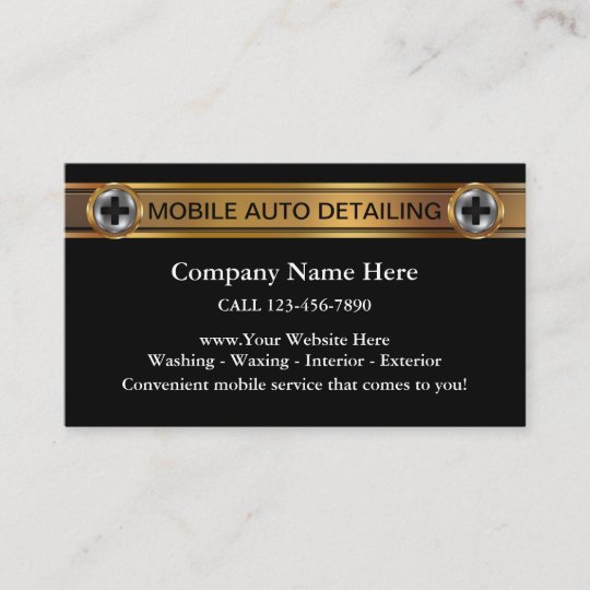 Mobile Auto Detailing Business Cards
