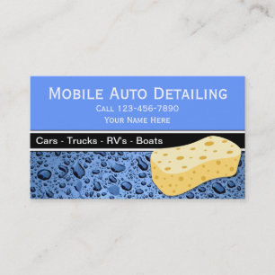 Mobile Auto Detailing Business Cards
