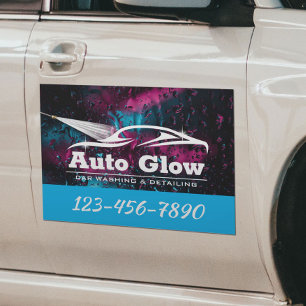 Mobile Auto Detailing Car Wash Automotive Cleaning Magnet