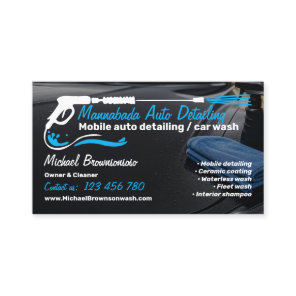Mobile Auto Detailing Car Wash Service Business Card