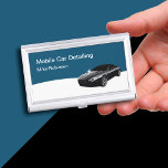 Mobile Auto Detailing Classy Business Card Cases<br><div class="desc">Cool mobile auto detailing business card presentation cases created with a cool luxury car shining and simple editable text you can customize online. Hand out your visiting cards to your clients with this business card holder and presentation case.</div>