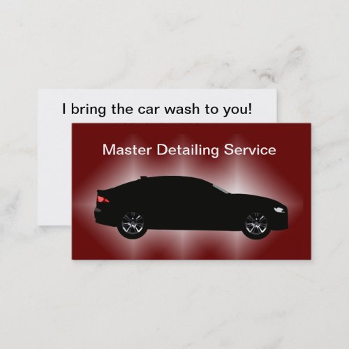 Mobile Auto Detailing Cool Two Side Business Cards