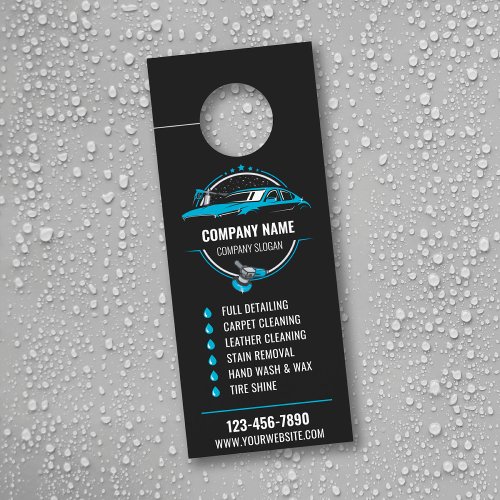 Mobile Auto Detailing Door Hanger Car Detail Wash Door Hanger