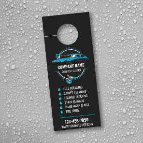 Mobile Auto Detailing Door Hanger, Car Detail Wash Hanger