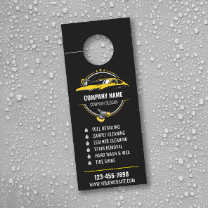 Mobile Auto Detailing Door Hanger, Car Detail Wash Hanger