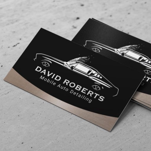 Customizable Mobile Auto Detailing Muscle Car Wash Automotive Business Card