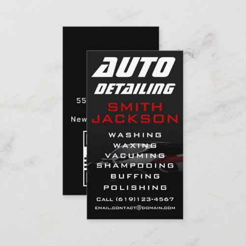 Mobile Auto Detailing Service Business Card
