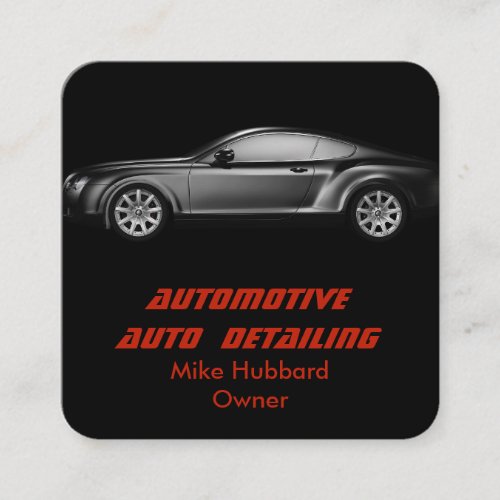 Mobile Auto Detailing Service Business Card