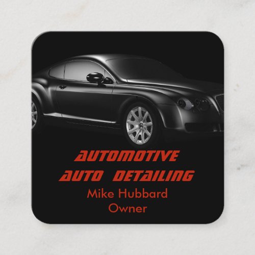 Mobile Auto Detailing Service Business Card