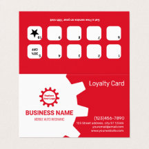 Mobile Auto Mechanic Loyalty & Appointment Card