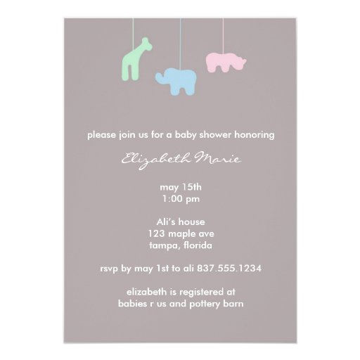 Mobile Baby Shower Invitations 1