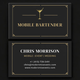 Mobile Bartender Professional Business Card