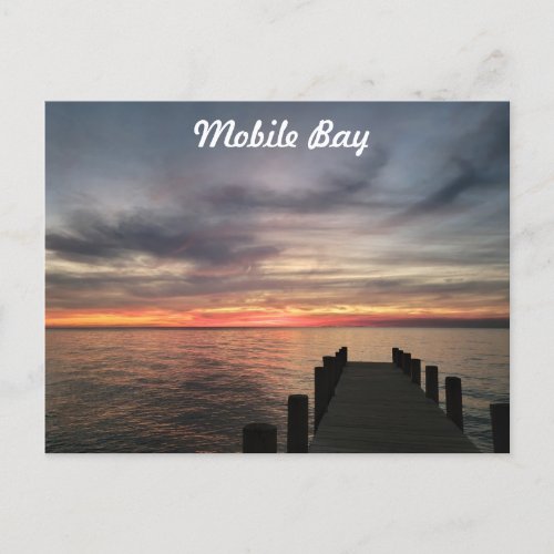 Mobile Bay Sunset Postcard