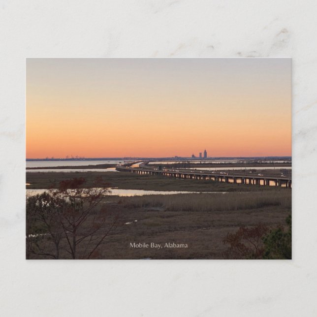 Mobile Bay Sunset Postcard (Front)