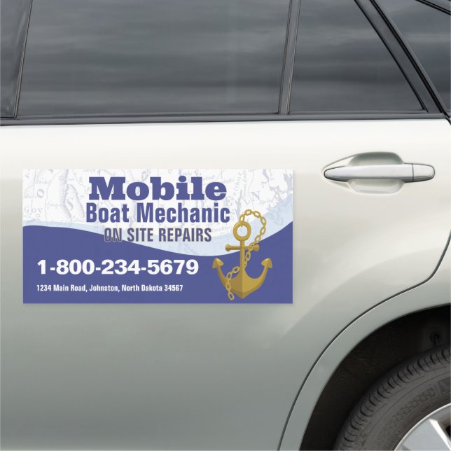 Mobile Boat Mechanic Car Magnet (In Situ)