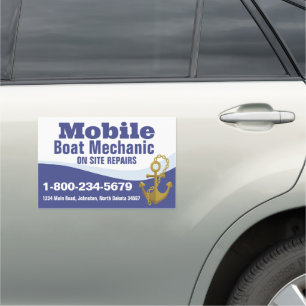Mobile Boat Mechanic Car Magnet