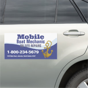 Mobile Boat Mechanic Car Magnet