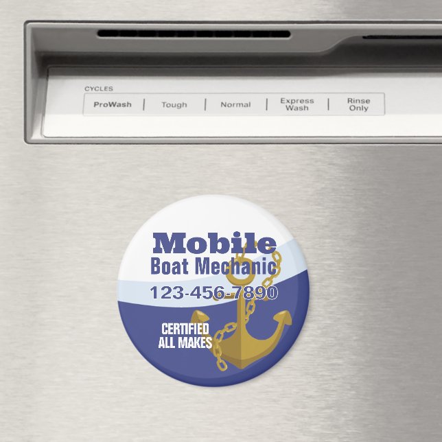 Mobile Boat Mechanic Magnet (In Situ (Dishwasher))