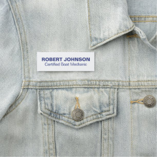 Mobile Boat Mechanic Name Tag