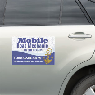 Mobile Boat Repair Car Magnet