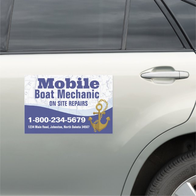 Mobile Boat Repair Car Magnet (In Situ)