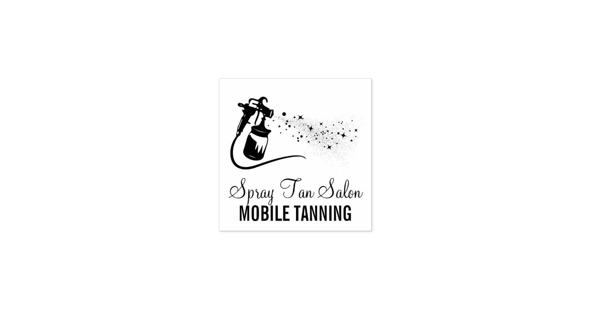Mobile Body Paint Spray Tan Rubber Stamp Zazzle