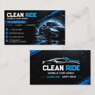 Mobile Car Wash Business Card | Auto Detailing