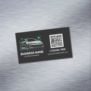 Mobile Car Wash & Detailing Custom Business Card Magnet