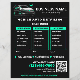 Mobile Car Wash & Detailing Custom Flyer