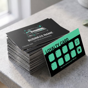 Mobile Car Wash & Detailing Custom Loyalty Card