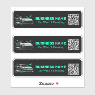 Mobile Car Wash & Detailing Custom QR Sticker