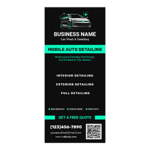 Mobile Car Wash & Detailing Custom Rack Card