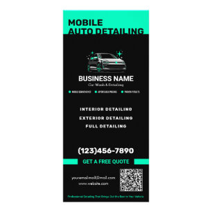 Mobile Car Wash & Detailing Custom Rack Card