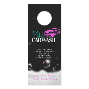 Mobile Car Wash Detailing Door Hanger