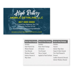 Mobile Car Wash Detailing Pressure Washing Busine Business Card