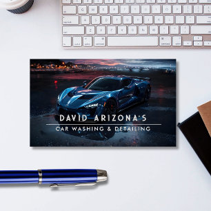 Mobile Car Wash Detailing Pressure Washing Business Card