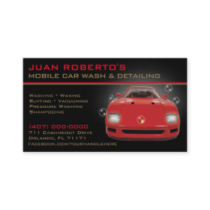 Mobile Car Wash Detailing Pressure Washing Business Card